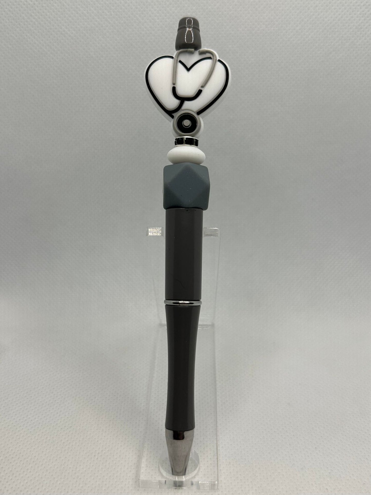 White Nurse Heart Custom Pens
