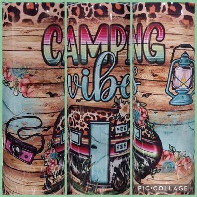 Camping Vibes RTS Finished Tumblers/Sublimation Transfers