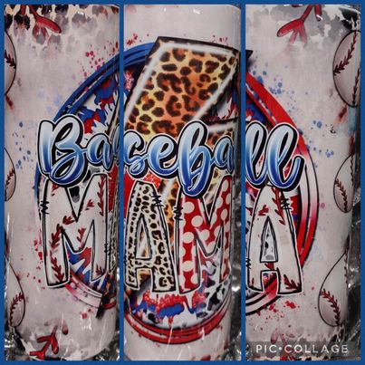 Baseball Momma RTS Finished Tumblers/Sublimation Transfers