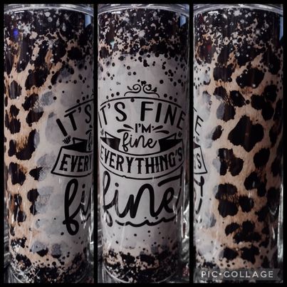 It's Fine I'm Fine RTS Finished Tumblers/Sublimation Transfers