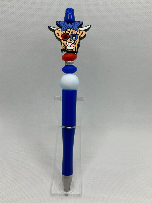 Red White Blue Cow Custom Pens