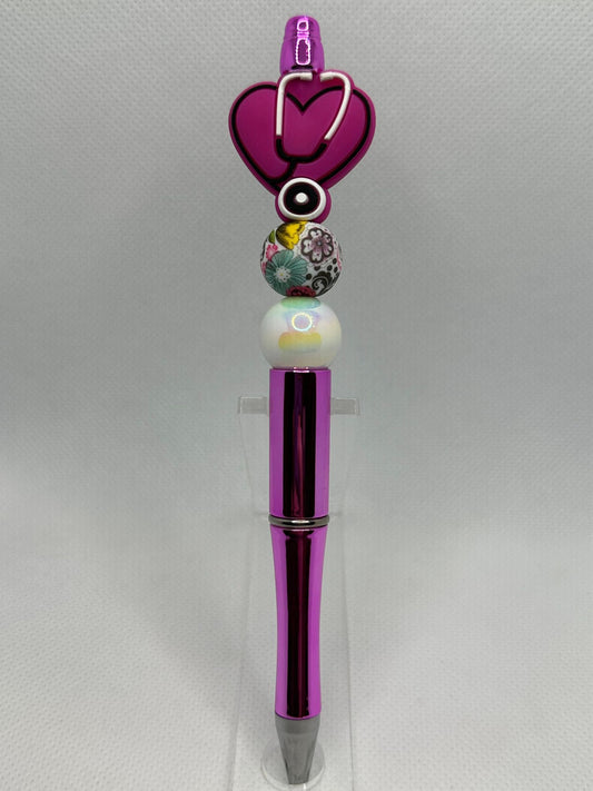 Pink Nurse Heart Custom Pens