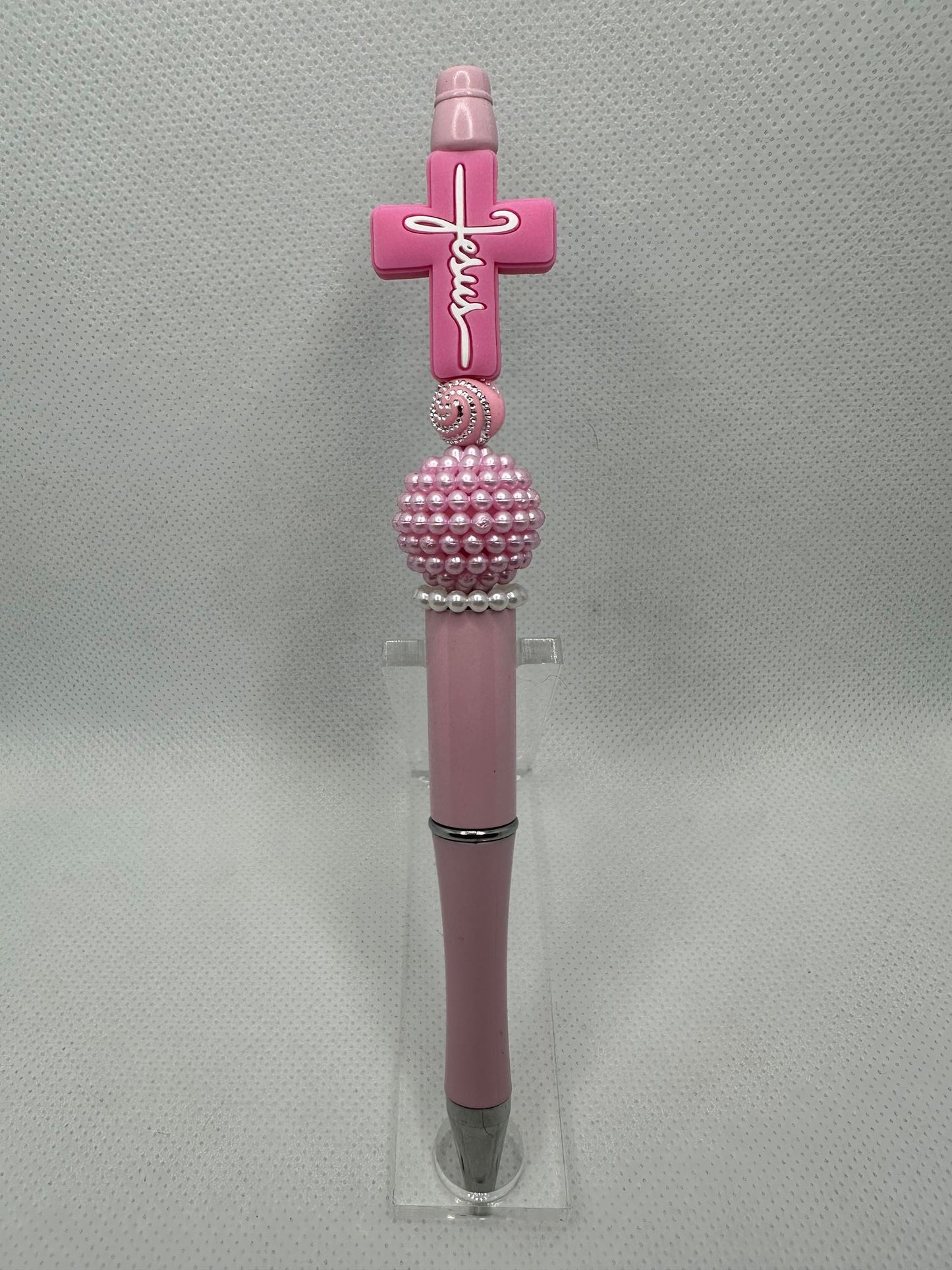 Pink Jesus Cross Custom Pens