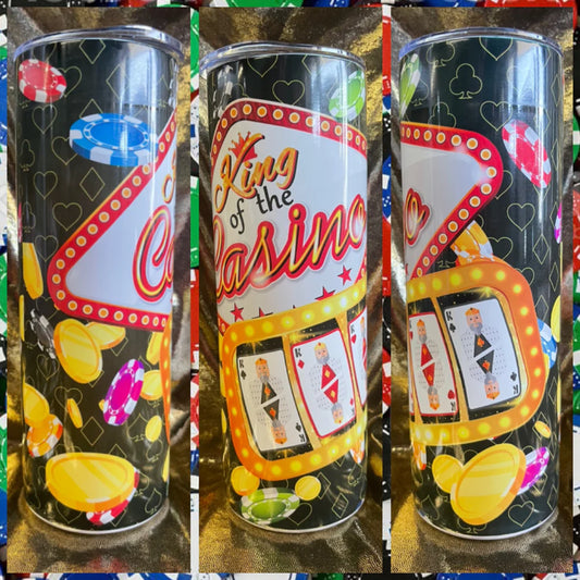 King Of The Casino RTS Finished Tumblers/Sublimation Transfers
