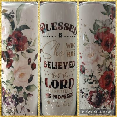 Blessed Is She RTS Finished Tumblers/Sublimation Transfers