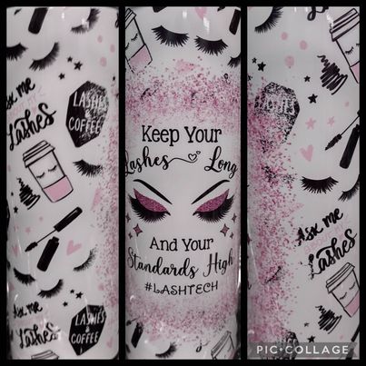 Lash RTS Finished Tumblers/Sublimation Transfers