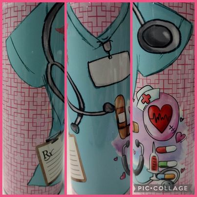 Nurse Teal Scrub RTS Finished Tumblers/Sublimation Transfers