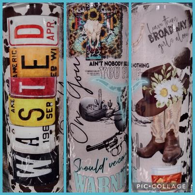 Wasted  RTS Finished Tumblers/Sublimation Transfers