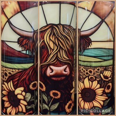 Window Heifer RTS Finished Tumblers/Sublimation Transfers