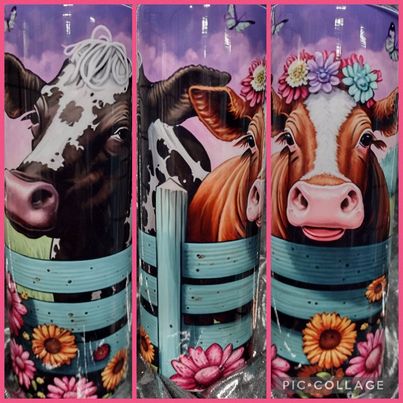 Cow Purple Sky RTS Finished Tumblers/Sublimation Transfers