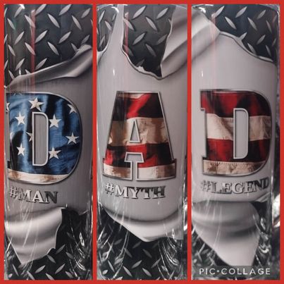 Dad Flag RTS Finished Tumblers/Sublimation Transfers