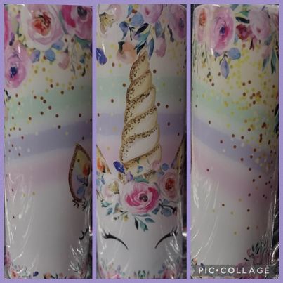 Unicorn Rainbow RTS Finished Tumblers/Sublimation Transfers